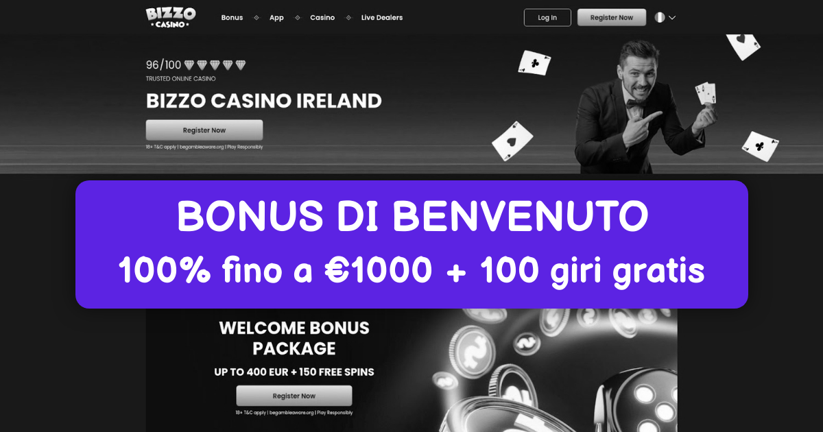 Bizzo Casino welcome bonus